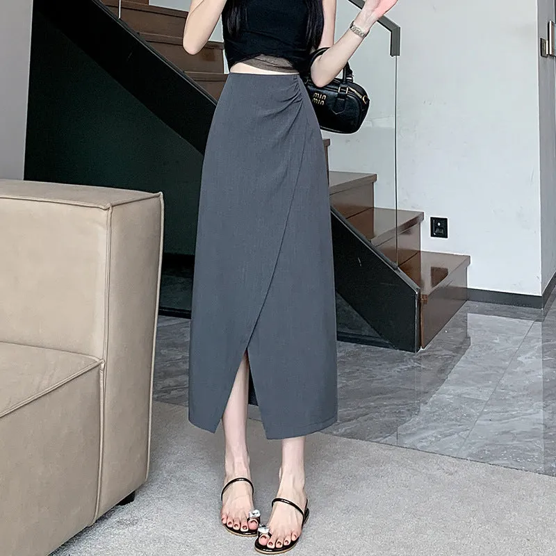 Women's Slim Fit High Waist Suit Skirt